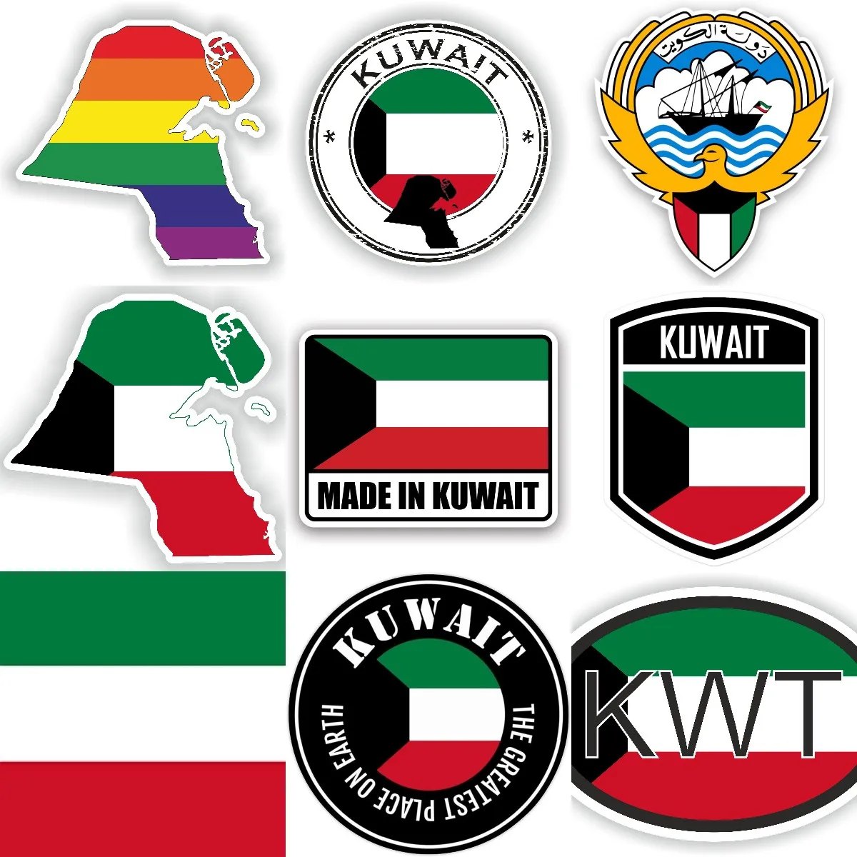 Laptop Accessories Kuwait - KWT 쿠웨이트 국기 지도 국가 상징