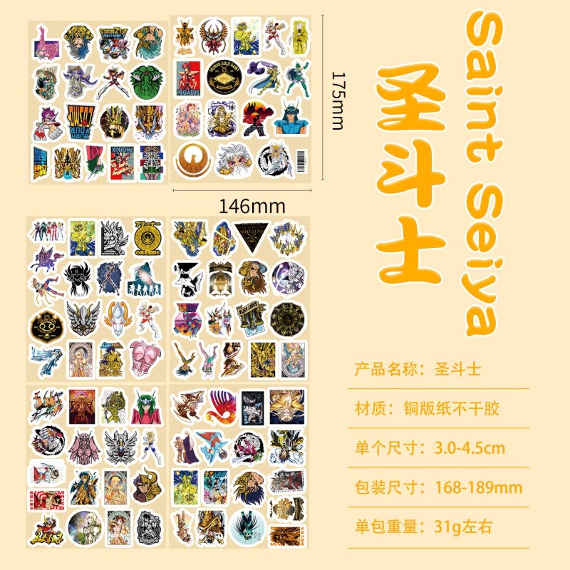 101Pcs 세인트 세이야 애니메이션 스티커 만화 캐릭 - Accessories Laptop 리뷰 및 가격
