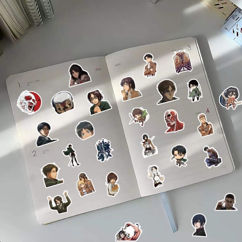 60Pcs 진격의 거인 애니메이션 스티커 귀여운 미적  - Accessories Laptop 리뷰 및 가격