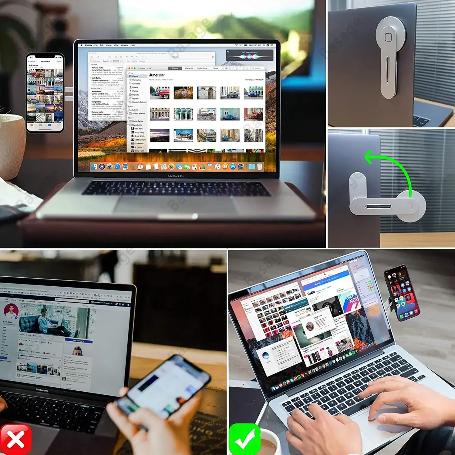 접이식 마그네틱 휴대폰 거치대, 노트북 컴퓨터 모니터용 - Laptop Accessories Must Have 리뷰 및 가격