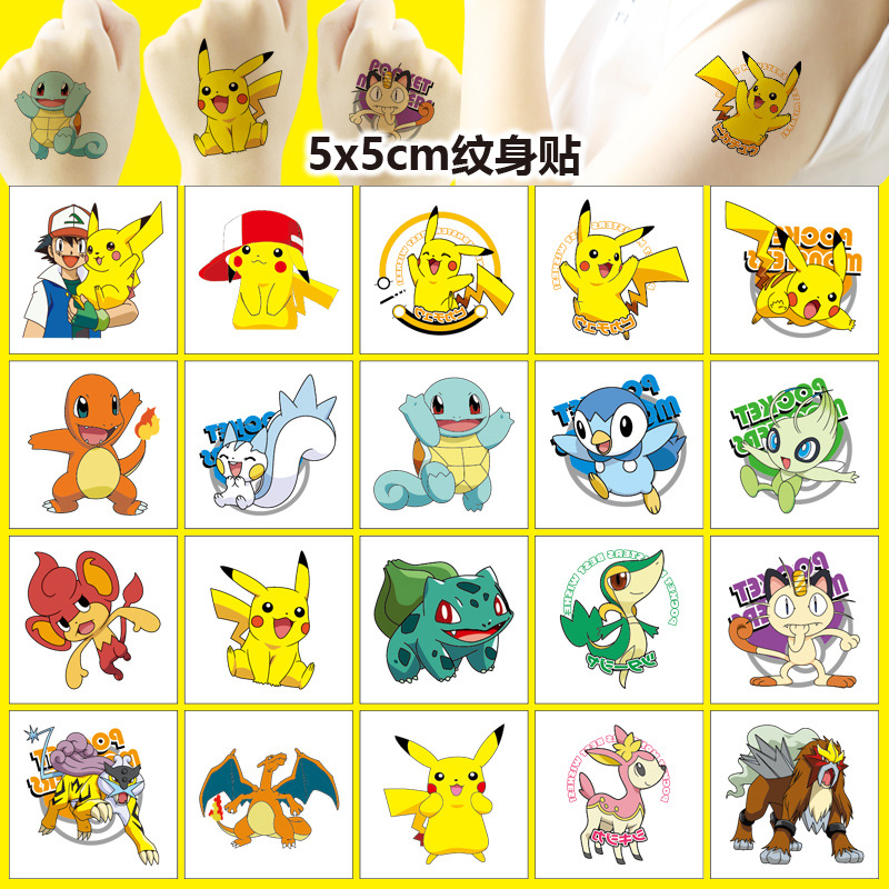 5*5cm 20pcs 포켓몬 피카추 문신 스티커 어린이 - Good Laptop Accessories 리뷰 및 가격