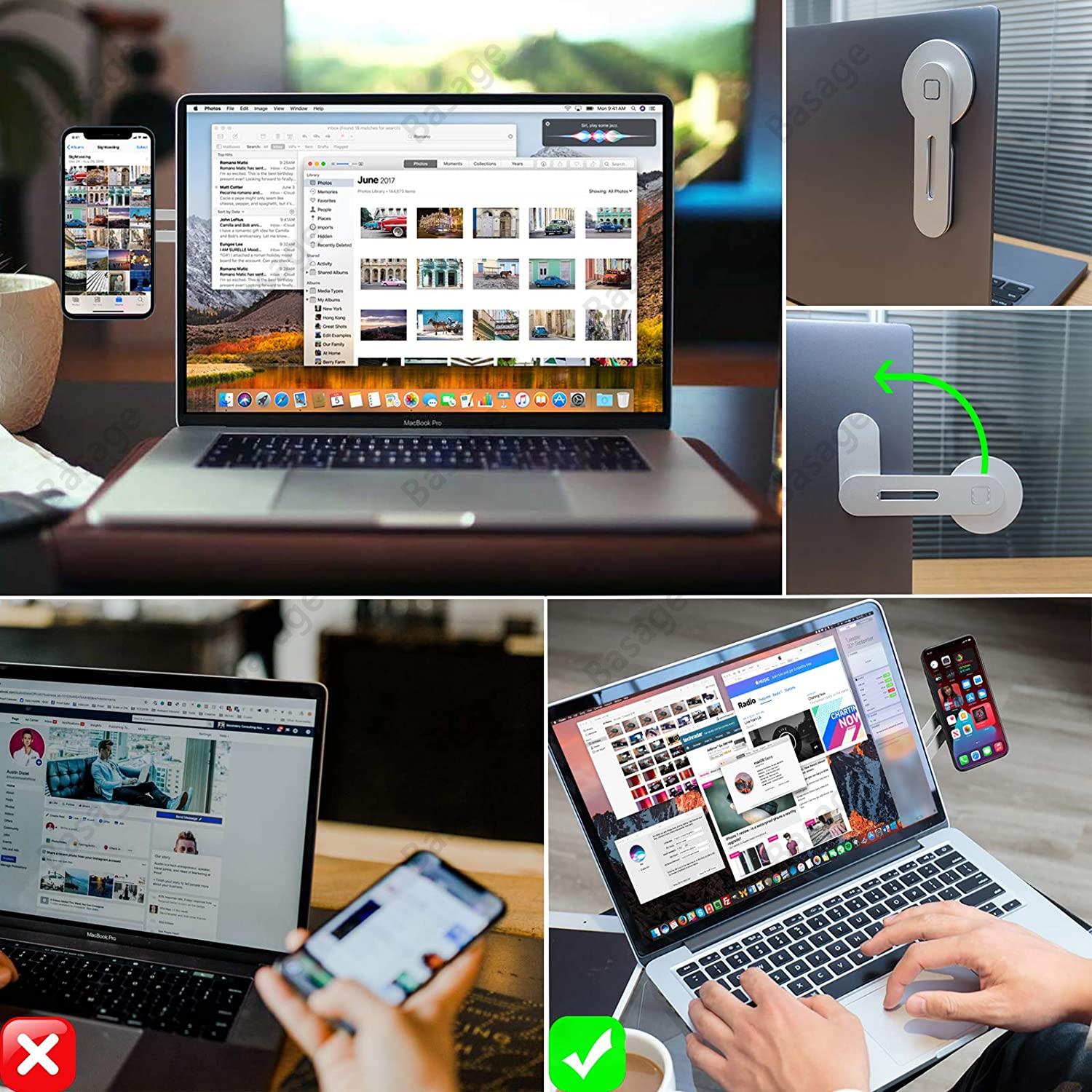 자기 노트북 전화 홀더 컴퓨터 모니터 측면 휴대 전화  - Laptop Accessories Must Have 리뷰 및 가격